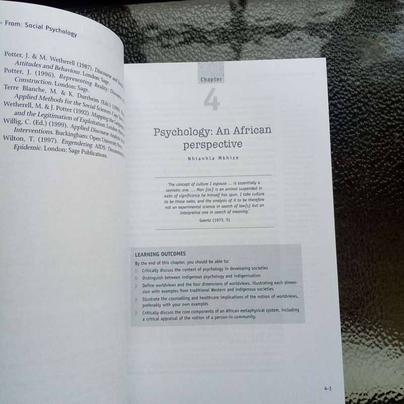 SELF, COMMUNITY AND PSYCHOLOGY. Editors: Kopano Ratele, Norman Duncan and Derek Hook