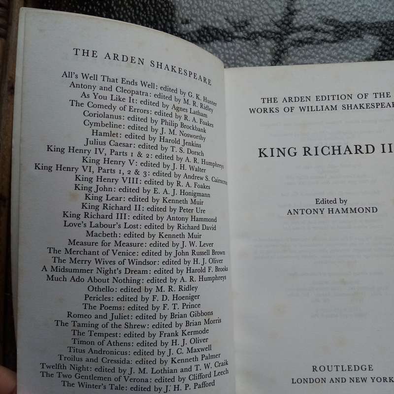 King Richard III: A Definitive Edition Edited by Anthony Hammond