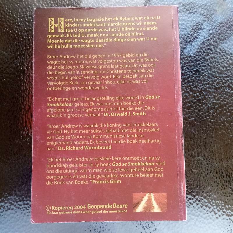 God se Smokkelaar by Broer Andrew - Inspiring Journey of Faith and Redemption
