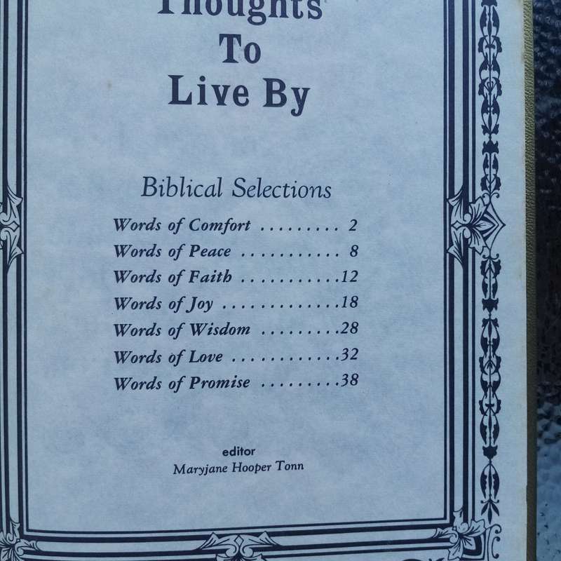 Thoughts to Live By: Inspiring Biblical Selections for Daily Reflection