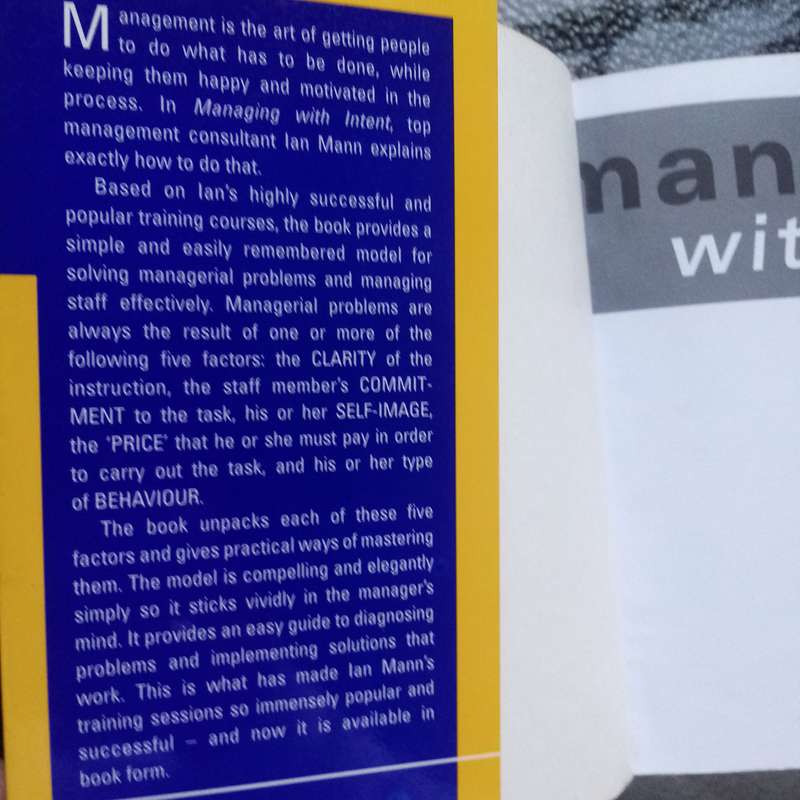 Managing with Intent: Mastering Leadership Skills by Ian Mann