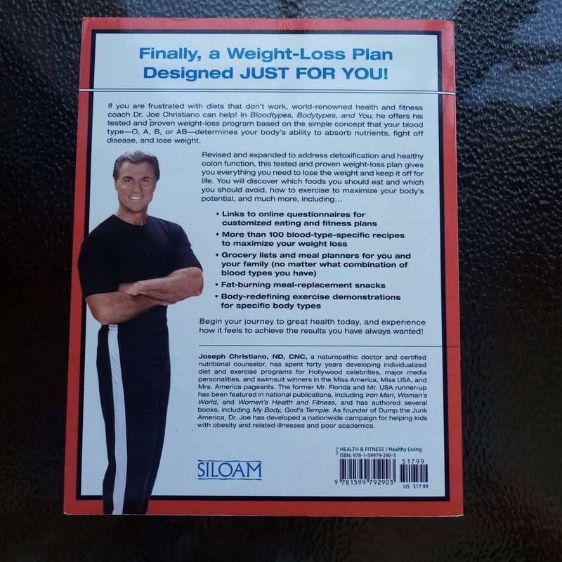 Discover Your Health: "Blood Types, Body Types and You" by Joseph Christiano  A Wellness Guide