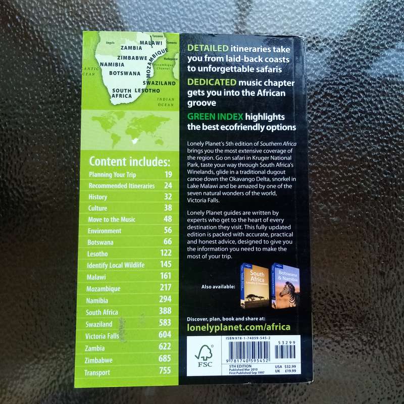Explore Southern Africa: "Lonely Planet" Guide with Special Wildlife Chapter