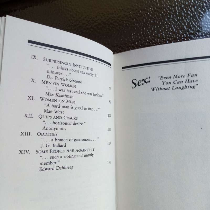 Sex: Even More Fun You Can Have Without Laughing - Witty & Instructive Quotations