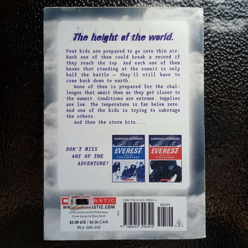 Everest: Book Three - The Summit by Gordon Korman  A Thrilling Climb to New Heights