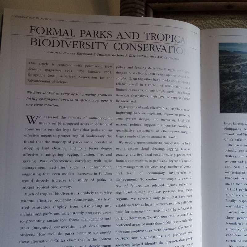 Vision of Wildlife, Ecotourism, and the Environment in Southern Africa: Ninth Annual