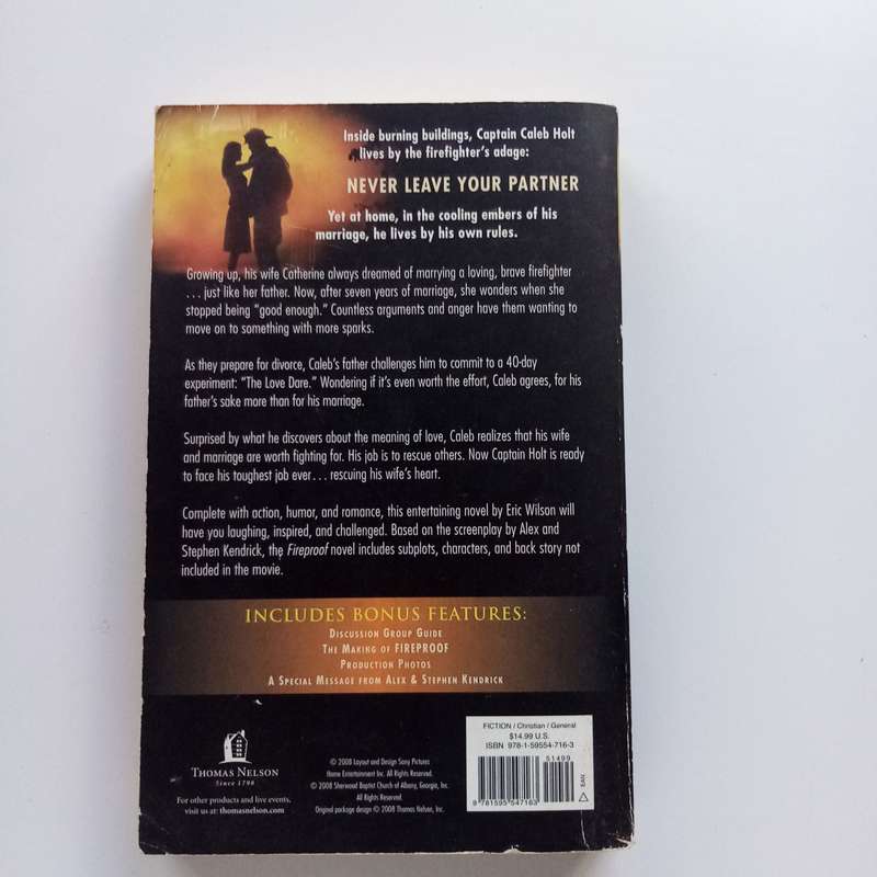 Fireproof by Eric Wilson - A Powerful Story of Love and Redemption - novel