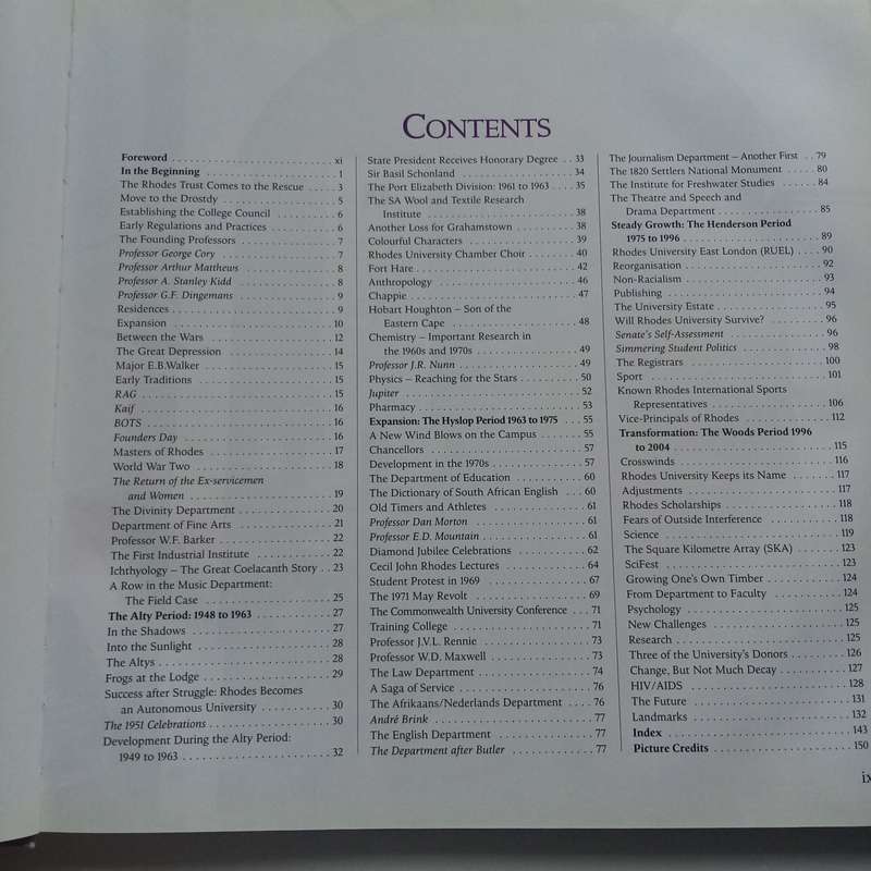 A Story of Rhodes: Rhodes University, 1904 to 2004  A Century of Academic Legacy