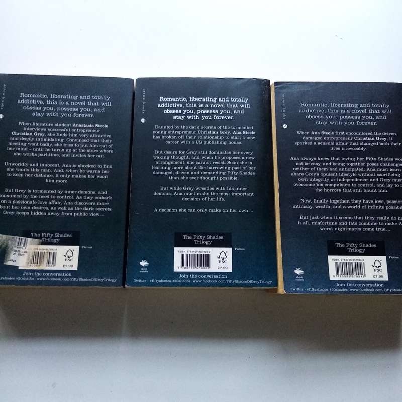 Fifty Shades Full Set of 3 Books by E.L. James | Grey, Darker, Freed | Passionate Romance Series