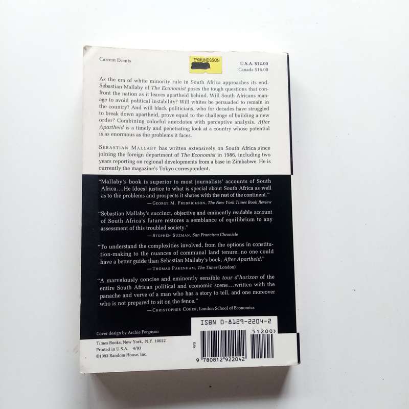 After Apartheid by Sebastian Mallaby  Understanding South Africas Journey to Democracy