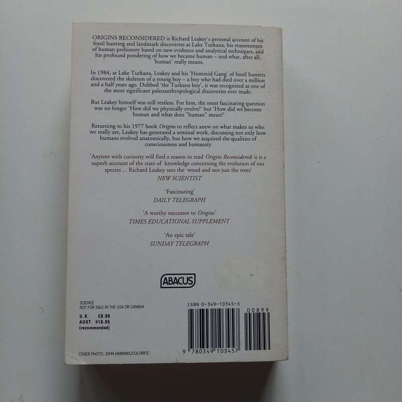 Origins Reconsidered by Richard Leakey & Roger Lewin  A Groundbreaking Exploration of Human Evoluti