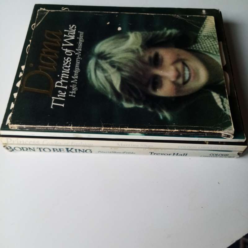 A Vintage Collection of 4 Books on Lady Diana's Fashion & Born to Be King (Prince Charles)