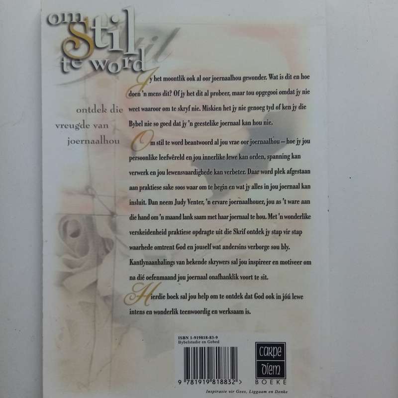 Afrikaanse Christelike Boeke Bundel  Om Stil te Word & Gesond vir n Leeftyd