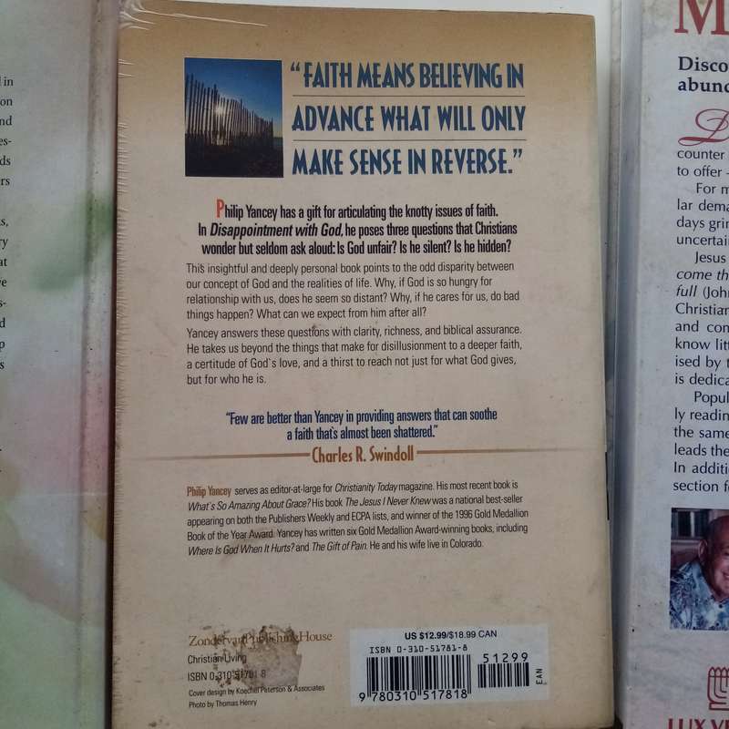 Christian Book Bundle  Safe in Gods Hand, Disappointment with God, & Daily Devotional