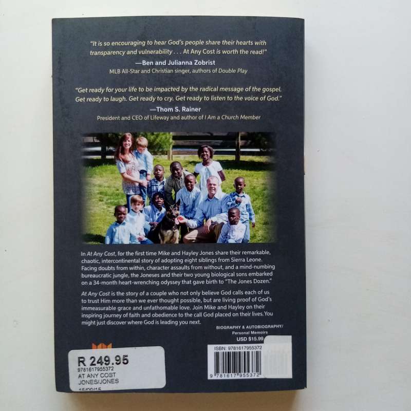At Any Cost by Mike and Hayley Jones  A Journey of Faith, Love, and Resilience