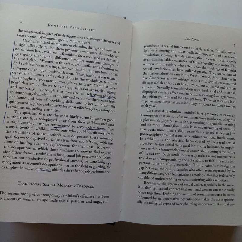 Domestic Tranquility: A Brief Against Feminism by F. Carolyn Graglia  A Provocative Exploration