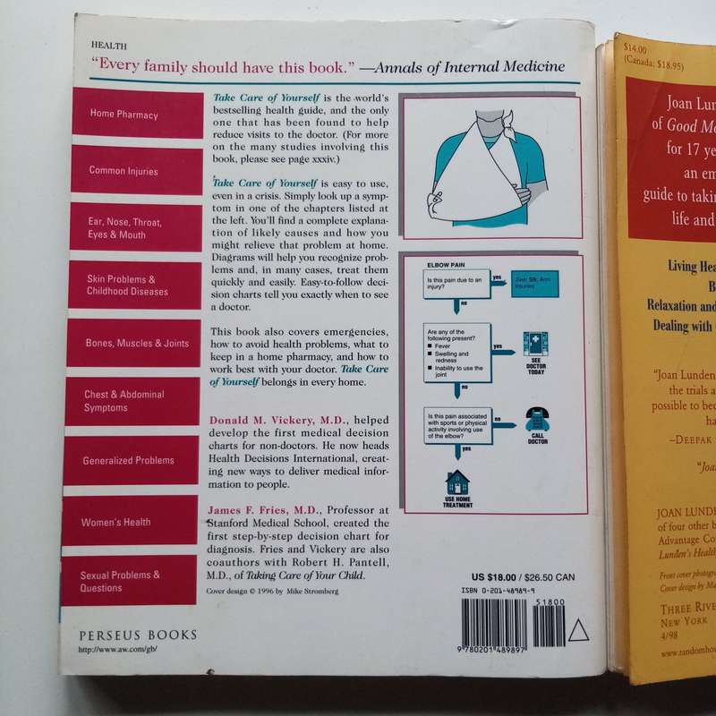 2-Book Bundle  Take Care of Yourself by Donald M. Vickery & James F. Fries and Healthy Living by Jo
