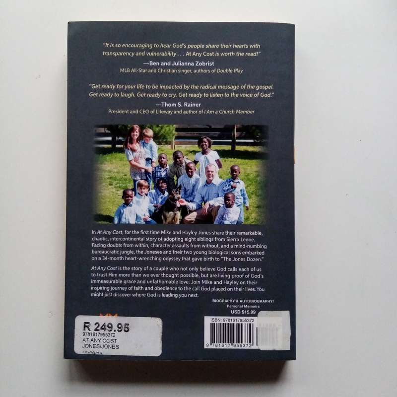 At Any Cost by Mike and Hayley Jones  A Journey of Faith, Love, and Resilience