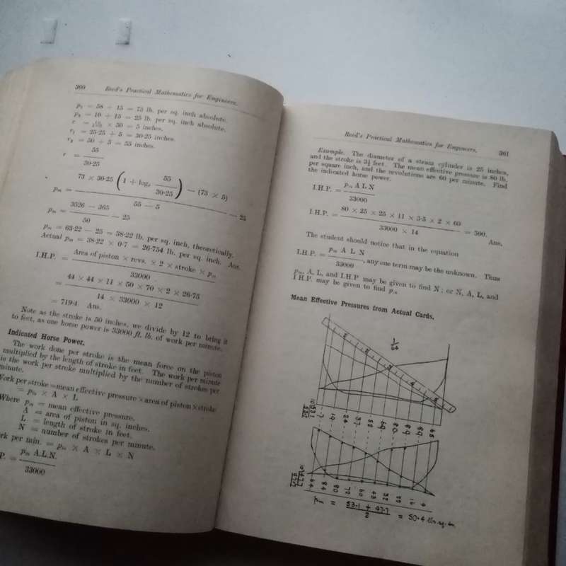 Reed's Practical Mathematics for Marine Engineers - 1961 | Vintage Hardcover | First & Second Class