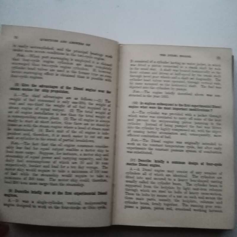 Questions and Answers on the Construction and Operation of Diesel, Semi-Diesel, John Lamb (1933)