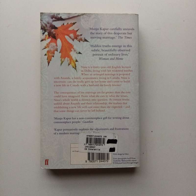 The Immigrant by Manju Kapur | Compelling Story of Love, Identity, and Cultural Conflict
