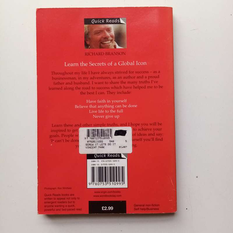 Screw It, Lets Do It by Richard Branson | Inspiring Memoir and Business Wisdom