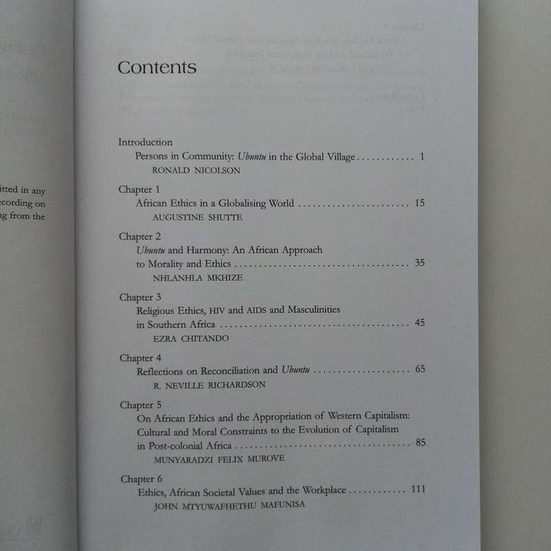 Persons in Community: African Ethics in a Global Culture by R. Nicolson | Exploring African Ethical