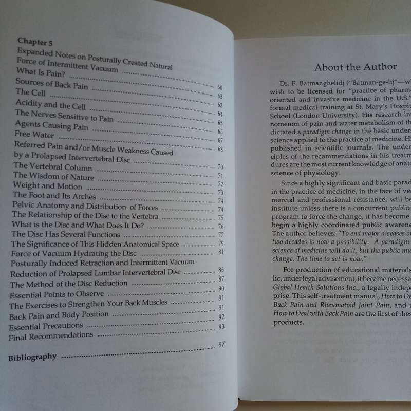 How to Deal with Back Pain and Rheumatoid Joint Pain  F. Batmanghelidj (Paperback)
