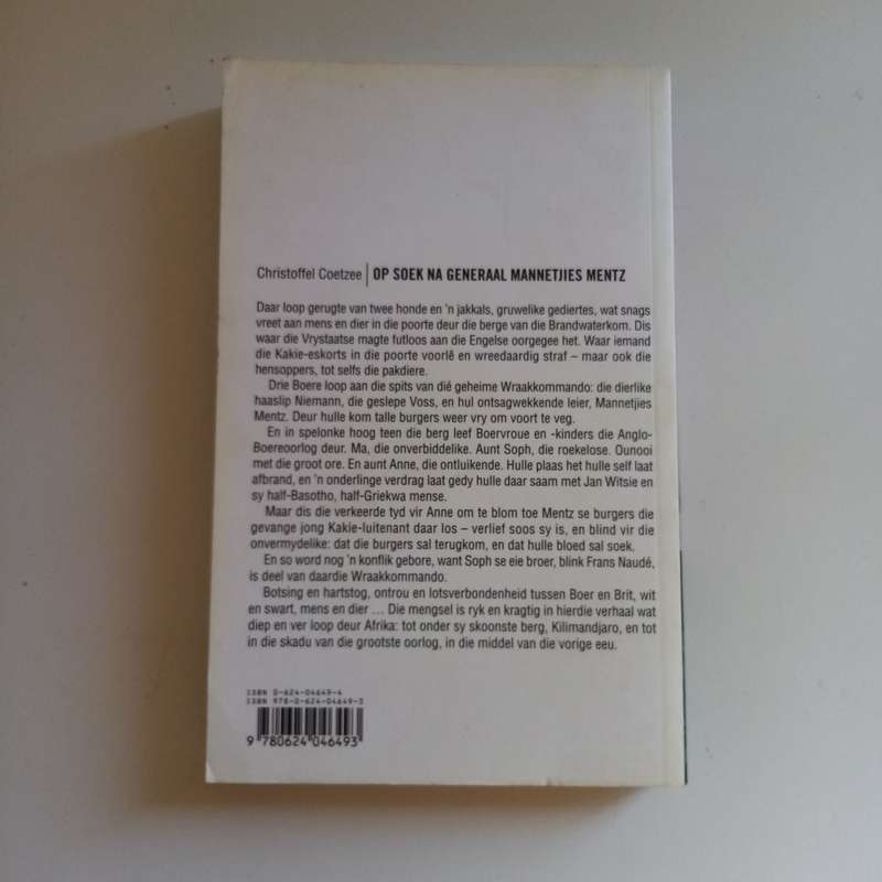 Op Soek Na Generaal Mannetjies Mentz  Christoffel Coetzee (Afrikaans, Paperback)