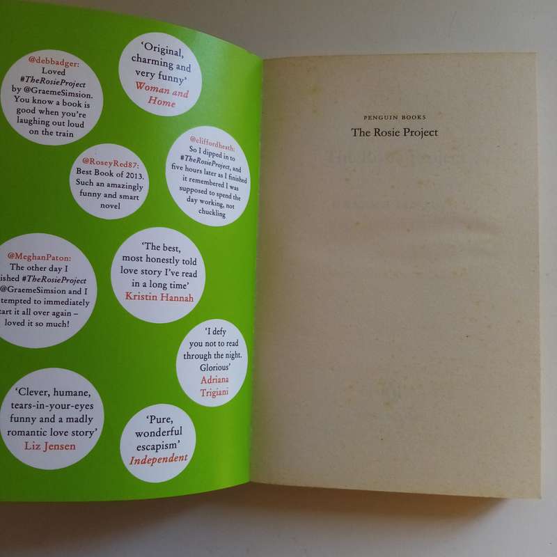 The Rosie Project Novel by Graeme Simsion