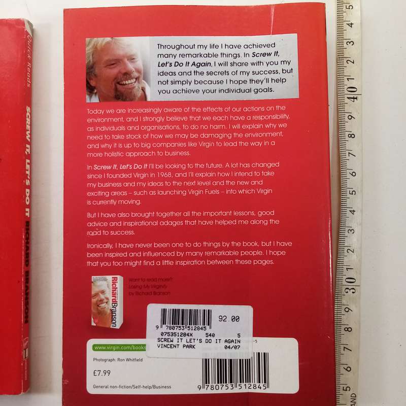 2 Book Bundle - Screw It, Lets Do It & Screw It, Lets Do It Again  Richard Branson (Paperback)