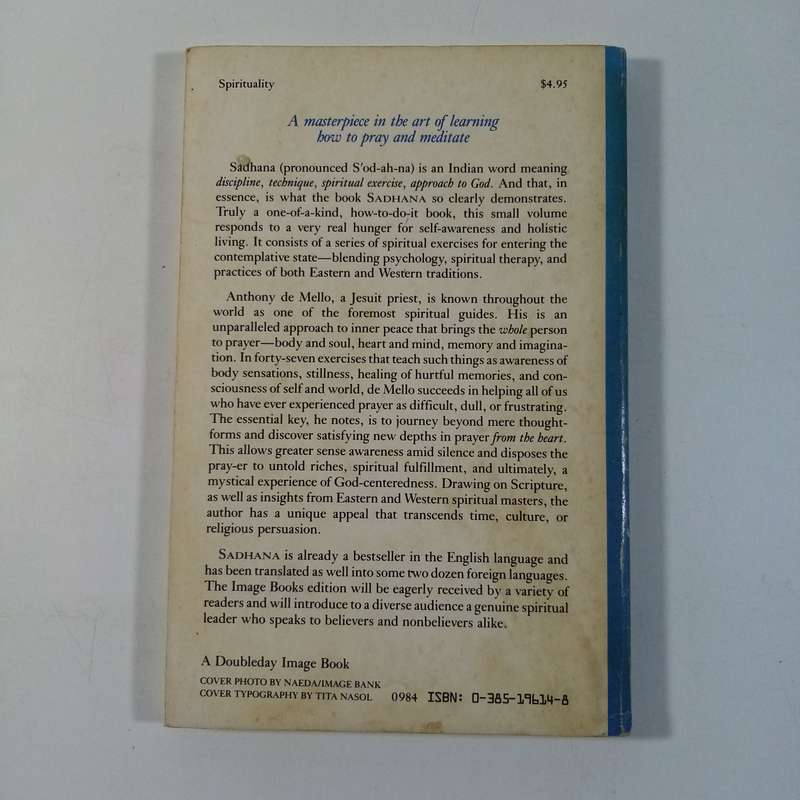 Sadhana, A Way to God  Anthony de Mello (Paperback)