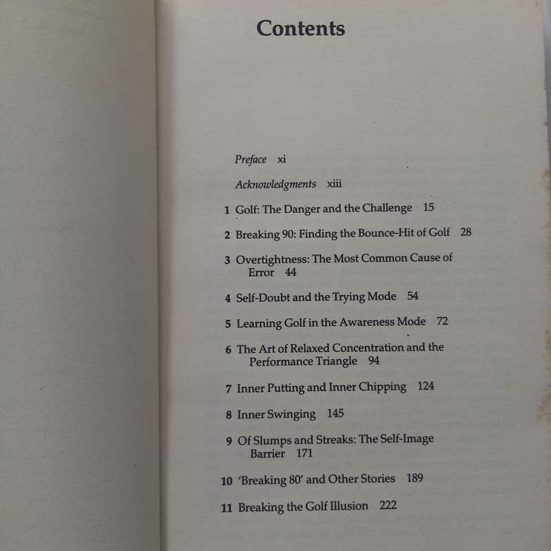 The Inner Game of Golf Book by Timothy Gallwey
