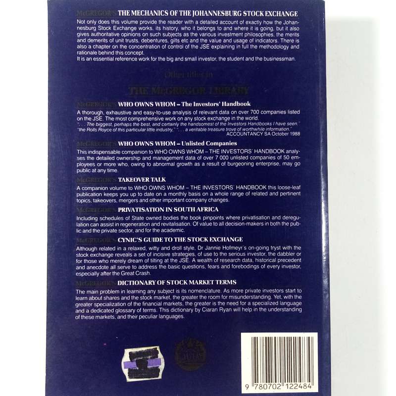 The Mechanics of the Johannesburg Stock Exchange by Robin McGregor  Investment & Trading Guide