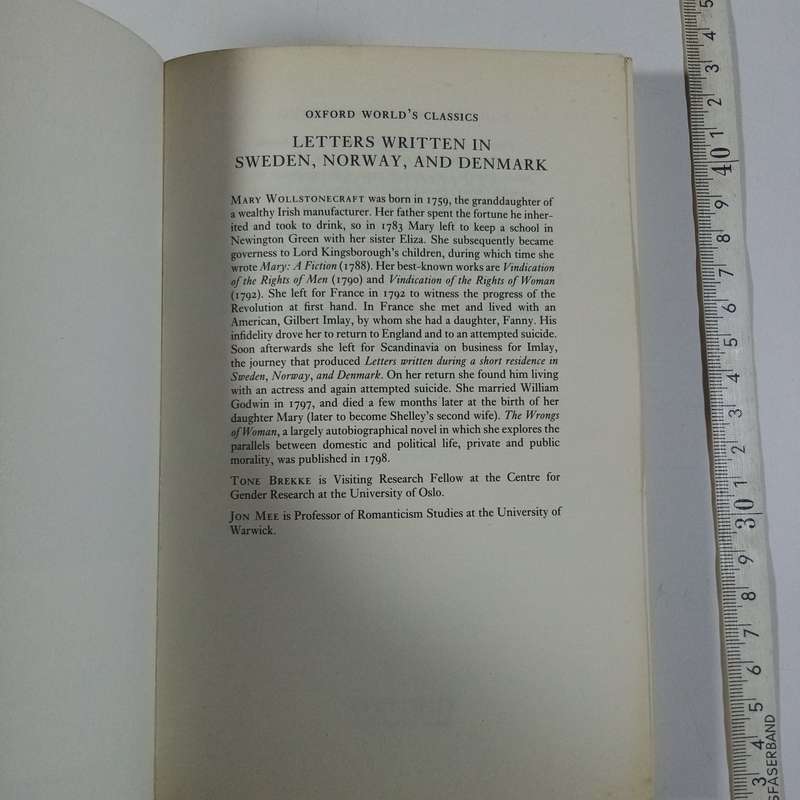 Letters Written in Sweden, Norway, and Denmark  Mary Wollstonecraft
