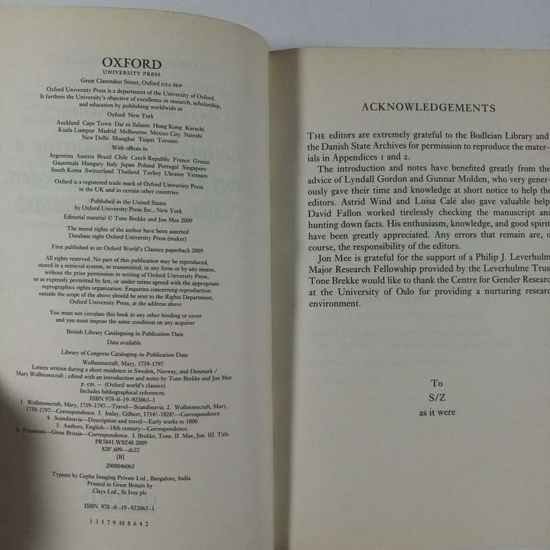 Letters Written in Sweden, Norway, and Denmark  Mary Wollstonecraft