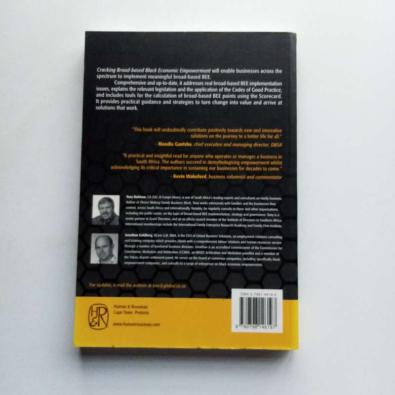 Broad-Based Black Economic Empowerment by Tony Balshaw  A Guide to Economic Transformation