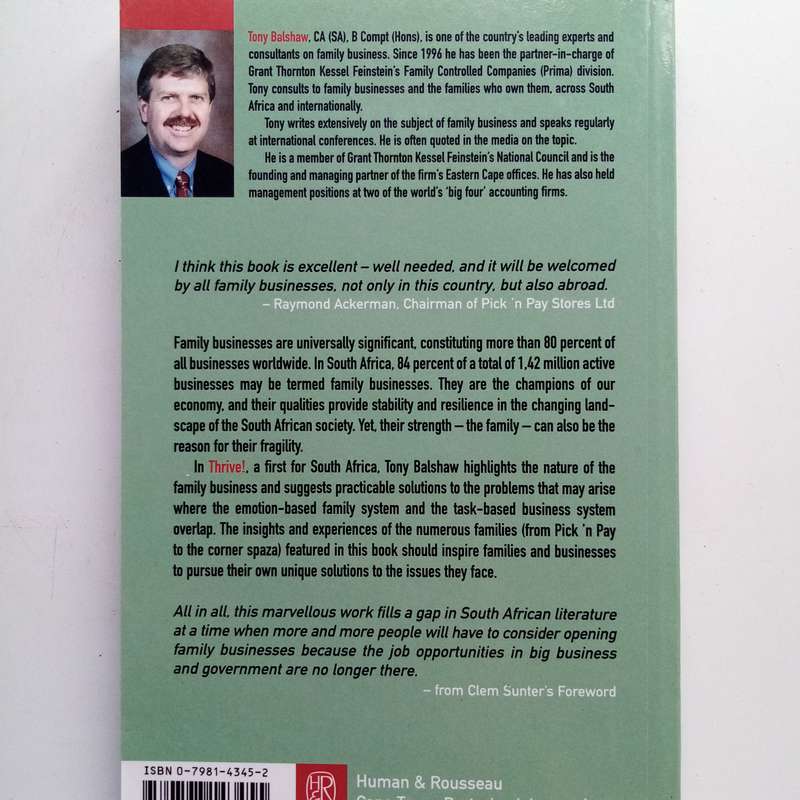 Thrive! by Tony Balshaw  Making Family Business Work for Long-Term Success