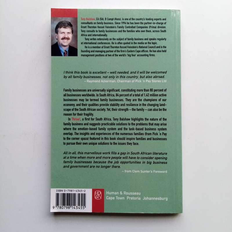 Thrive! by Tony Balshaw  Making Family Business Work for Long-Term Success