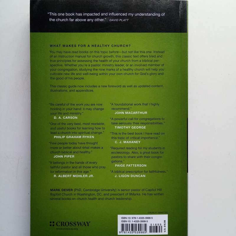 Nine Marks of a Healthy Church by Mark Dever  Biblical Principles for Church Growth