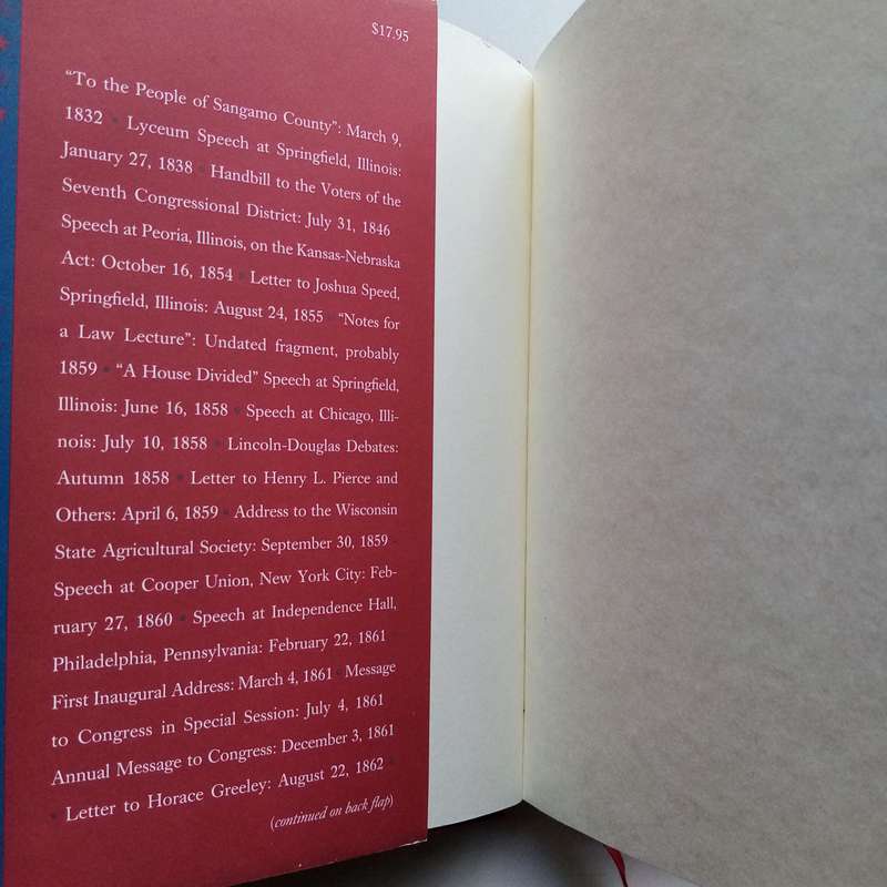 The Essential Lincoln: Speeches and Correspondence - Hardcover Edition