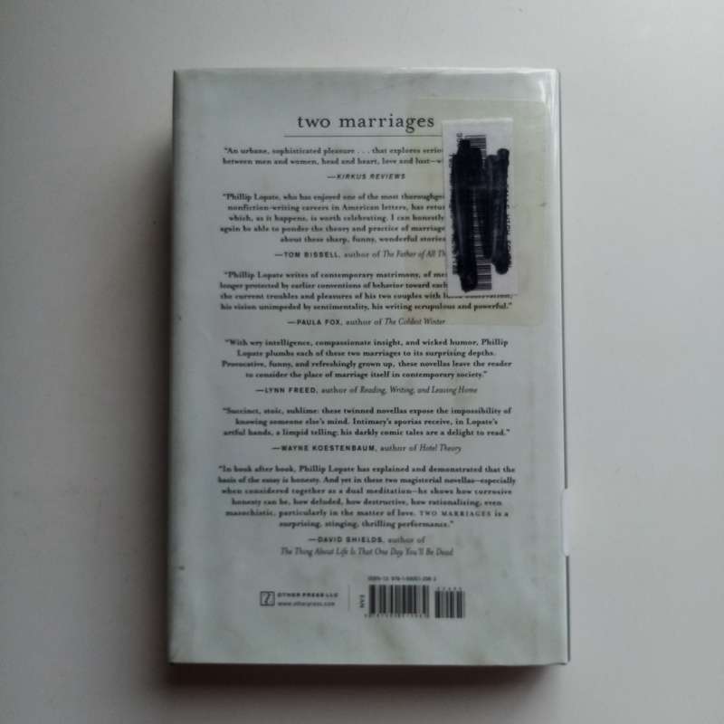 Two Marriages: Novellas Author: Phillip Lopate