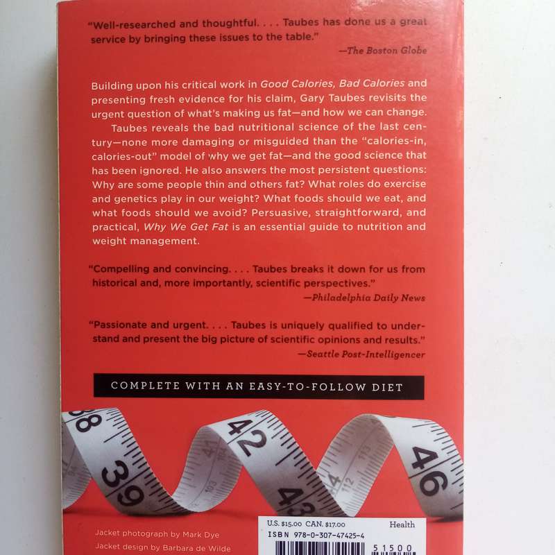 Why We Get Fat by Gary Taubes | Weight Loss, Diet, Nutrition, Low Carb, Health Book