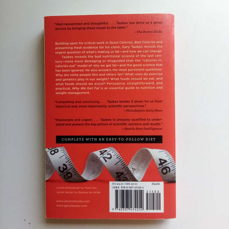 Why We Get Fat by Gary Taubes | Weight Loss, Diet, Nutrition, Low Carb, Health Book