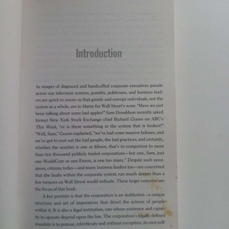 The Corporation by Joel Bakan | Profit, Power, Capitalism, Business Ethics, Documentary Book