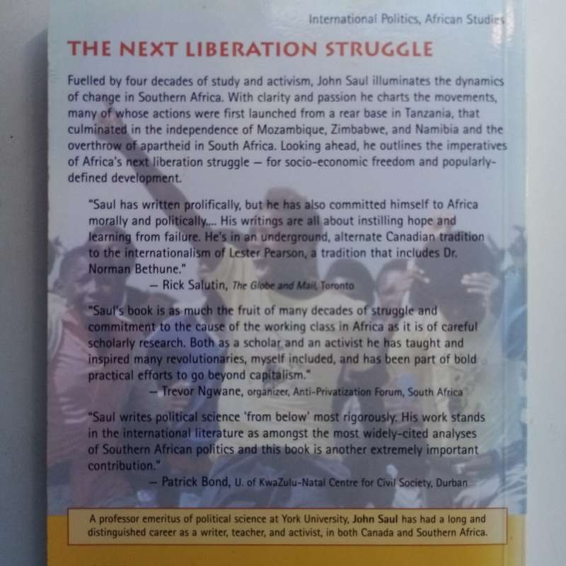 The Next Liberation Struggle - John S. Saul, South Africa, Capitalism, Socialism, Democracy