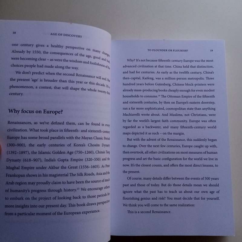 Age of Discovery - Ian Goldin & Chris Kutarna, Global Change, History, Second Renaissance