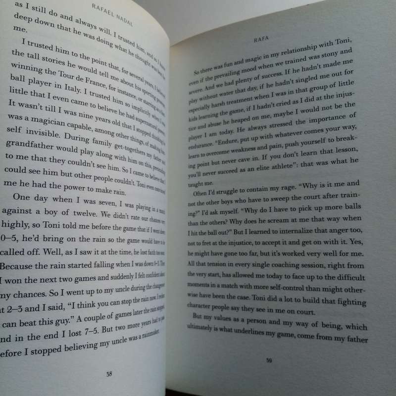 Rafa by John Carlin & Rafael Nadal, Biography, Tennis Legend, Tennis Mastery, Inspirational Story