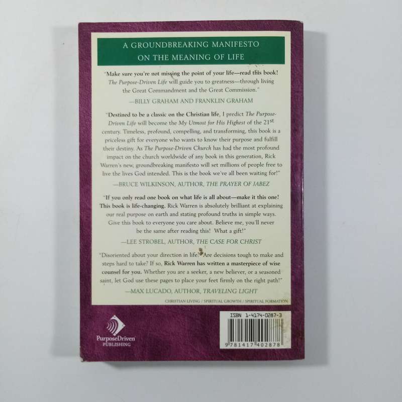 The Purpose Driven Life Ministry Edition by Rick Warren | Faith, Purpose, Christian Living