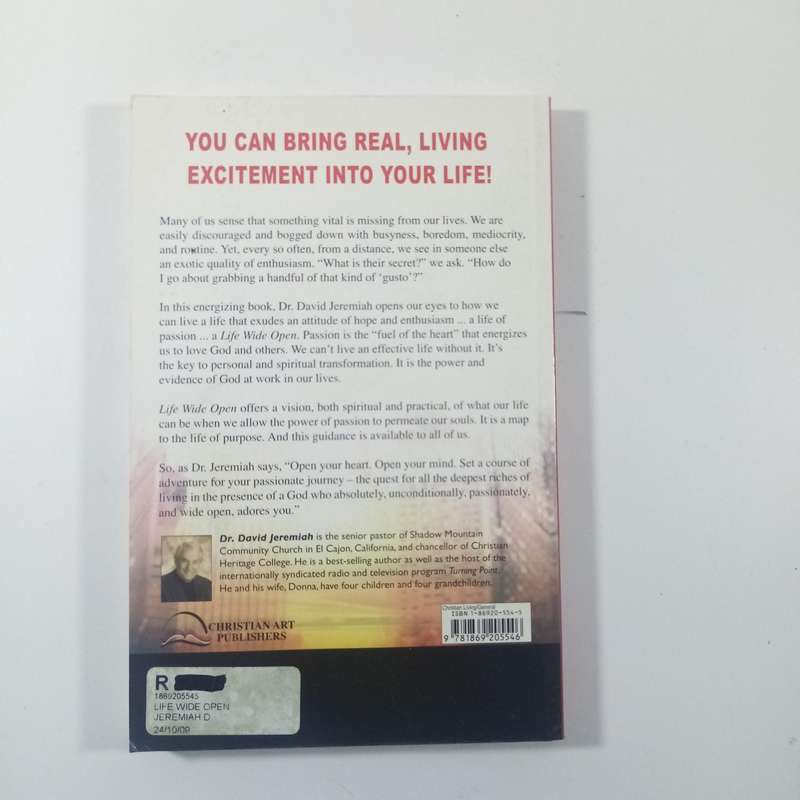 Life Wide Open by David Jeremiah | Passionate Living, Faith, Christian Inspiration